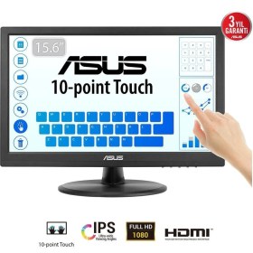 Resim Asus VT169HE 15.6" 1920X1080 Vga/hdmı Dokunmatik Siyah IPS LED Monıtor 