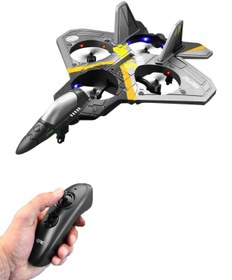 Resim Gepettoys Sünger Gövde 2.4GHz Uzaktan Kumanda LED Işıklı Jet Uçak Drone Başlangıç Seviye Yerçekimi Sensörlü 