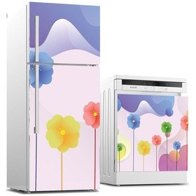 Resim Buzdolabı Ve Bulaşık Makinası Beyaz Eşya Sticker Kaplama Renkli Ç (540886997) 