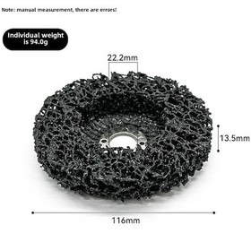 Resim Yifomall Stahl Rost Entferner Schleifblatt 4,5 Zoll - Lack, Holz, Kunststoff & Nylon Polierer 115x22mm 85g 