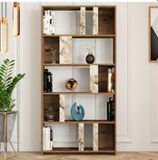 Resim Variant Variant Lima Kitaplık - Ceviz / Beyaz Mermer 