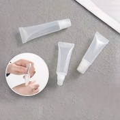 Resim 100 Paket Yeniden Doldurulabilir Dudak Rengi Tüpleri - 0.34 oz Şeffaf Yumuşak Sıkma Kapları DIY Ruj, Parıltı ve Kokulu Yağlar için - Kokusuz Kozmetik Aksesuarları, Plastik Malzeme 