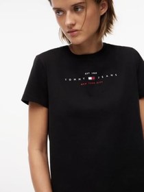 Resim Tommy Hilfiger TJW REG US LINEAR SS TEE Gömlek Kadın 