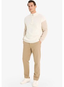 Resim DeFacto Regular Fit Normal Kesim Kumaş Pantolon Cepli Düz Paça E2937AX24WNBG198 