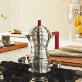 Resim Alessi Pulcina Indüksiyon Tabanlı Espresso Makinesi 300 ml Kırmızı 