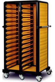 Resim Gastrolley İkili Gn Küvet Taşıma Arabası 150 (2 Yanı+ Arka Kapalı) 