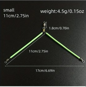 Resim Xuweiwei 2 Adet Fosforlu Paslanmaz Çelik Heddle Split Ring Fırdöndü Balıkçılık Seti 11cm 