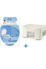 Resim Saban 2'li Takım - Beyaz, Banyo Oturağı - Yetişkin ve Çocuk Beyaz, Klozet Kapağı 
