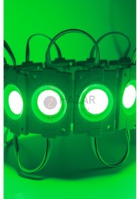Resim 12 Volt 2.4 Watt Tekli Su Geçirmez Modül Led Yeşil (10 Adet) 