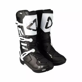 Resim Leatt 3.5 junior cross enduro motosiklet botu siyah beyaz 34 (iç taban 21,5 cm) `+ Ücretsiz Gmoto 10in1 Çok Amaçlı Alet 
