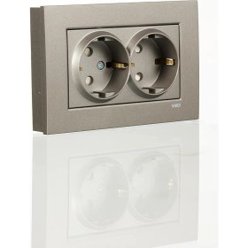 Resim Mena Rise Novella Ikili Toprakli Priz Çarpma Karşıtı Çocuk Korumalı 