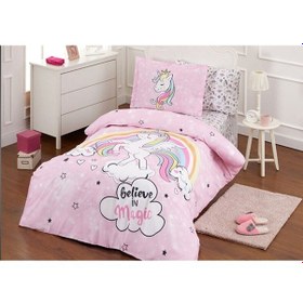 Resim Özdilek Unicorn Pembe Tek Kişilik Kız Nevresim Takımı 