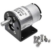 Resim Jgb37-520 12v 24v Yüksek Torklu Dişli Kutusu Elektrik Motoru Yeni Dişli Motoru 5/10/20/30/45/60/100/200/300/600 12v Braketli 60rpm 