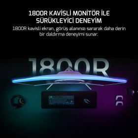 Resim Gamepower Vivid T40 24'' 1800R Curved Rgb Beyaz 180Hz 0.5ms Fhd Va Panel 2X2W Speaker Gaming Monitör (Sıfır Ölü Piksel Garantili) 