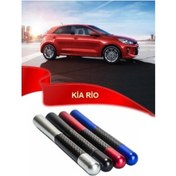 Resim Ckmarket Kia Rio Uyumlu Karbon Desenli Çubuk Metal Radyo Anteni 