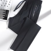 Resim 1 adet yazlık kadın spor uzun pantolon, renkli Ice Sliky Fiber Kumaş, elastik bel bağcıklı, fermuarlı cepli, düz paça tasarım, yoga, bisiklet ve doğa yürüyüşü gibi açık hava aktiviteleri için uygun 