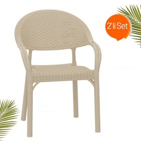 Resim Holiday Bambu Sandalye 2 Li Set Cappuccino 