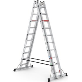 Resim Çağsan TA003 2x10 Basamaklı Doublex A Tipi Çift Taraflı Sürgülü Merdiven 