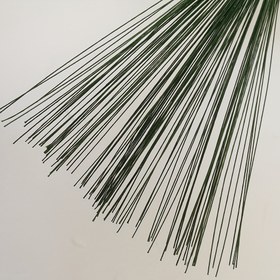 Resim 26# Kağıt Sarılı Demir Tel, Beyaz ve Yeşil, 100 adet, 20 cm uzunluğunda 