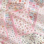 Resim 32 sayfa / 2 kitap Kore tarzı sevimli çizgi film çıkartmaları, DIY scrapbooking aksesuarları, kolaj fotoğraf albümleri, çöp günlüğü dekorasyonu, cep telefonu kılıfı, su şişesi, araba bardağı, bilgisayar gitarı, bisiklet kaykay bagaj günlüğü için kullanılabilir 