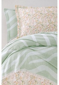 Resim Yataş Lenzy Tek Kişilik Yatak Örtülü Nevresim Takımı Çeyiz Seti Adaçayı 