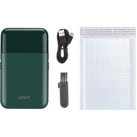 Resim Vgr Tek Bıçaklı Tıraş Makinesi Elektrikli Tıraş Makinesi Mini Sakal Düzeltici Green Without Box Diğer 