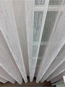 Resim Kendinden Desenli Etek Ucu Desenli Tül Perde, 500x260, Seyrek Pile, 1/2 