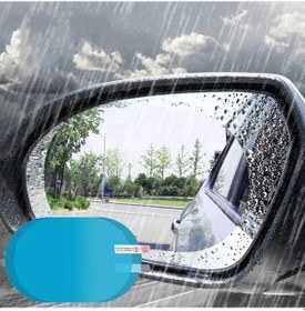 Resim Sunshine022 2 Adet Yan Ayna Koruma Filmi Anti Fog Yagmura Dayanikli Pvc Kendinden Yapiskali Oval 