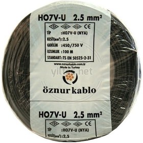 Resim Öznur 2,5 Nya Siyah Kablo - 100 Metre 