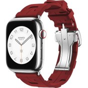 Resim Watch 44mm Spor Görünümlü Clo Krd-94 Silikon Kordon-koyu Kırmızı 