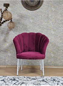 Resim ZAFİR Tekli Beyaz Boyalı Tel Ayak Papatya Çay Seti Koltuk Takımı , Balkon, Salon, Ofis, Cafe Koltuk Takımı 