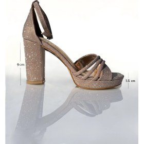Resim Brity Kalın Topuklu Simli Platform Ayakkabı 