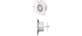 Resim Mutlusan 200 Lük Banyo ve Mutfak Havalandırma Aspirtörü Montaj Delik Çapı 200 mm (20 cm) 