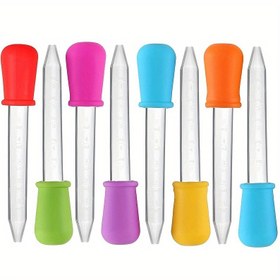 Resim 1/3/5 adet, Sıvı Damlatıcı, 0.17oz Silikon Sıvı Damlatıcı, Sıvı Transfer Damlatıcı, Boğulmayı Önleyici Yemek İlaçları, Damlama Yapıştırma Yardımcı Aracı, Kullanışlı Araçlar Mutfak Aksesuarları 