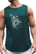 Resim BLUU Wolfou Kolsuz Sporcu T-shirt Tank Top Spor Atlet 