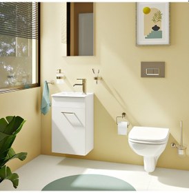 Resim Vitra S20 Kanallı Beyaz Asma Klozet 5505l003-0868, Vitra Gömme Rezervuar Set 768-1851 Beyaz 