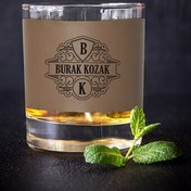 Resim Kişiye Özel Premium Vizon Deri Kaplama Viski Bardağı 