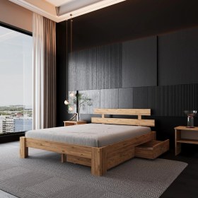 Resim 2 Çekmeceli Lotus Atlantik Mdf Set Karyola | Çift Kişilik Yatak Uyumlu, Kolay Kurulum 