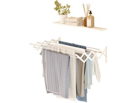 Resim Akordiyon Kurutmalık Çamaşır Askısı Duvara Asılan Kurutucu 100 cm Beyaz 