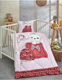 Resim Komfort Home Ranforce Bebek Yorgan Seti Pamuk / V22 