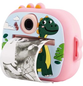 Resim M5 Taşınabilir Fotoğraf Yazıcı ve Kamera Dinazor Pembe 