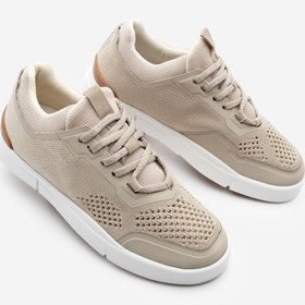 Resim Marjin Kadın Sneaker Örgü Triko Koşu Ve Yürüyüş Spor Ayakkabı Norge Bej 