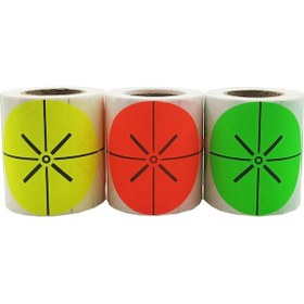 Resim Kendinden Yapışkanlı Hedef Çıkartmaları Açık Hava Antrenman Kağıdı Çıkartmaları Kırmızı 3 İnç Diğer 