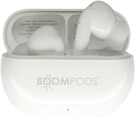 Resim Boompods Echobuds Gerçek Kablosuz Kulaklık - Dahili Mikrofonlu Bluetooth Kulak Tomurcukları, 19 Saat Çalma Süresi, Geri Dönüştürülmüş Plastikten Kulak İçi Kulaklıklar, Müzik ve Çağrılar için IPX4 Suya 