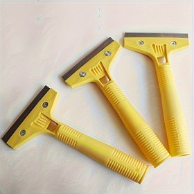 Resim Karbon Çelik Bıçakları Çıkarılabilir 11 Parça Kazıyıcı Set, Düz Sırt Boyacı Aleti, Plastik Sap, Zemin Yapıştırıcı, Macun ve Boya Temizliği İçin İdeal, Elektrik Gerektirmez - Çok Yüzeyli Temizlik Kiti 