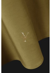 Resim İpek Kadife Fon Perde V-25 Yağ Yeşili Yağ Yeşili 