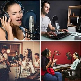 Resim Çift Katmanlı Mikrofon Pop Filtresi İle Ses Kalitesini Artırın 1 