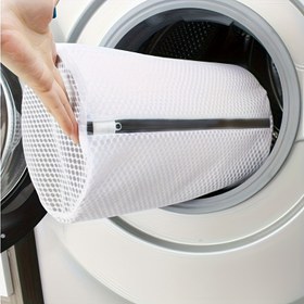 Resim 2 Adet Dayanıklı File Çorap Ayakkabı Yıkama Torbası - 360° Koruma, Yeniden Kullanılabilir Fermuarlı Makinede Yıkanabilir Sneaker ve Spor Ayakkabılar İçin Polyester Dairesel Yıkama Torbaları, Ayakkabı Temizleyici, Fermuarlı Koruyucu Çanta, Çamaşır Torbası 