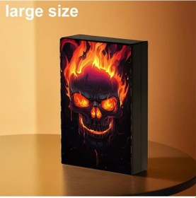 Resim Xuweiwei Flame Kuru Kafa Siyah Büyük Alüminyum Küllük Kapaklı Dayanıklı Portatif 