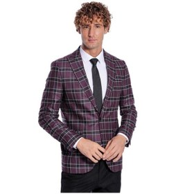 Resim Wessi Slim Fit Sivri Yaka Mor Erkek Ceket 001 